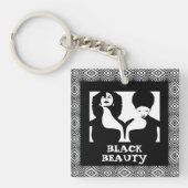 Afrocentric Art抽象芸術黒人女性 キーホルダー (正面)