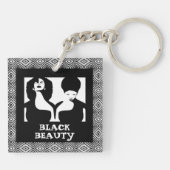 Afrocentric Art抽象芸術黒人女性 キーホルダー (裏面)