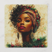 Afrocentric Christmas Queen 招待状 (正面)