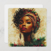 Afrocentric Christmas Queen 招待状 (正面/裏面)