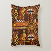 Afrocentric Elegance：幾何学模様 アクセントクッション (正面(垂直))