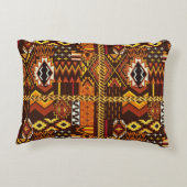 Afrocentric Elegance：幾何学模様 アクセントクッション (裏面)