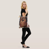 Afrocentric Floral Portrait Tote | Serenity Noire トートバッグ (モデル)