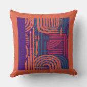 Afrocentric Geometric Graphic Motif クッション (裏面)