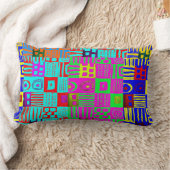 Afrocentric Geometric Motif Lumbar Pillow ランバークッション (ブランケット)
