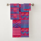 Afrocentric Geometric Print Bath Towel Set バスタオルセット (インサイチュ)