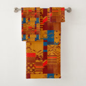 Afrocentric Geometric Print Bath Towel Set バスタオルセット (インサイチュ)