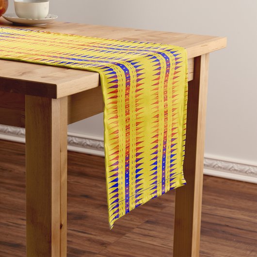 Afrocentric Geometric Print Short Table Runner ショートテーブルランナー