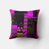 Afrocentric Geometric Print Throw Pillow クッション (裏面)