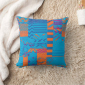 Afrocentric Geometric Print Throw Pillow クッション (ブランケット)