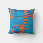 Afrocentric Geometric Print Throw Pillow クッション (正面)