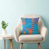 Afrocentric Geometric Print Throw Pillow クッション