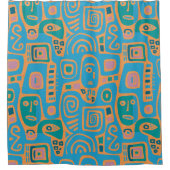 Afrocentric Geometric Shower Curtains シャワーカーテン (正面)
