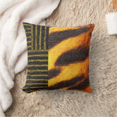 Afrocentric Geometric Tigerプリント クッション (ブランケット)