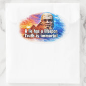 Afrocentric greatness quote 楕円形シール (バッグ)