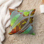 Afrocentric Harmony: Multicolor Geometric クッション (ブランケット)