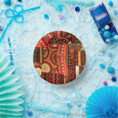 Afrocentric Kenteの部族模様 ペーパーボウル (パーティー)