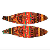 Afrocentric Kenteの部族模様 ミニバスケットボール (パネル)