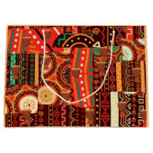 Afrocentric Kenteの部族模様 ラージペーパーバッグ (正面)