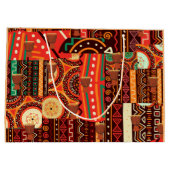 Afrocentric Kenteの部族模様 ラージペーパーバッグ (裏面)