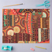 Afrocentric Kenteの部族模様 薄葉紙 (クラフト)