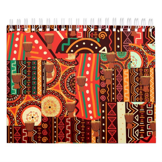 Afrocentric Kente Tribal Pattern  カレンダー (カバー)