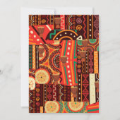 Afrocentric Kente Tribal Pattern 招待状 (正面)