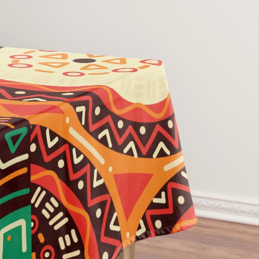 Afrocentric Kente Tribal Pattern Decor テーブルクロス (インサイチュ)
