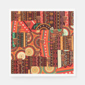 Afrocentric Kente Tribal Pattern Enclosureカード スタンダードランチョンナプキン (正面)