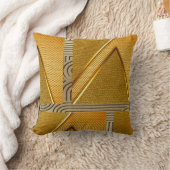 Afrocentric Motif、ブロズ/金ゴールド クッション (ブランケット)