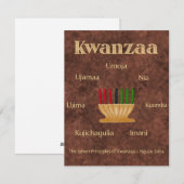 Afrocentric Pan African Kwanzaa Party シーズンカード (正面/裏面)