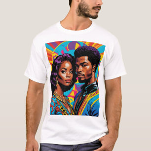 Afrocentric Power カラフル Cultural ArtのTシャツ Tシャツ