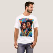Afrocentric Power カラフル Cultural ArtのTシャツ Tシャツ (正面フル)