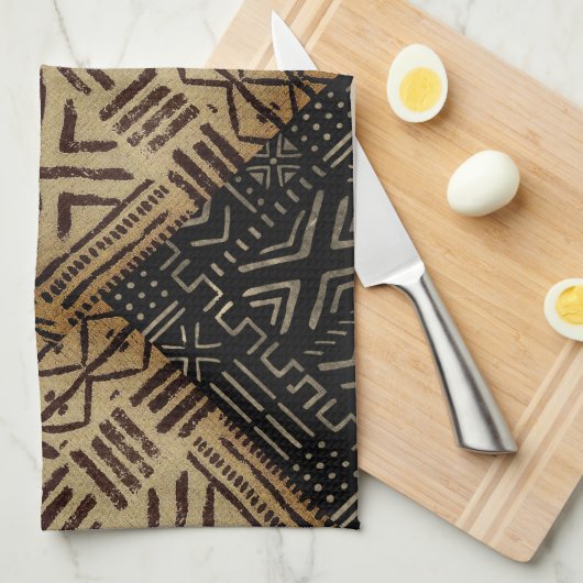 Afrocentric Rustic Patina  キッチンタオル (四つ折り)