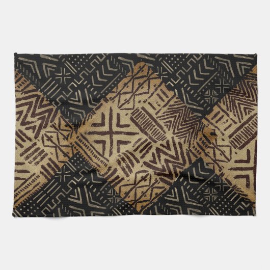 Afrocentric Rustic Patina  キッチンタオル (横)