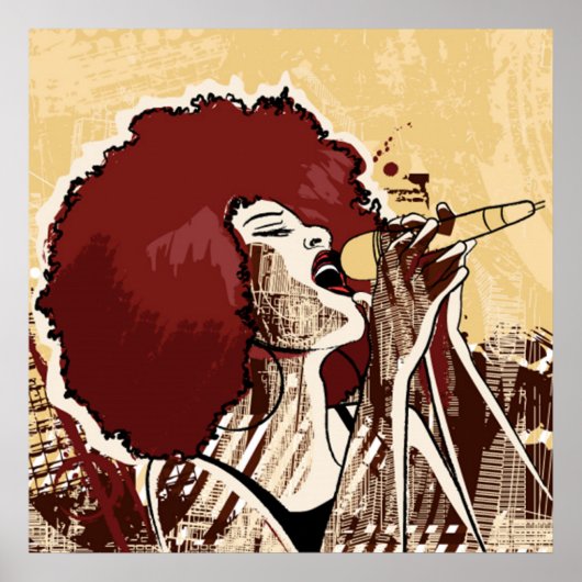 Afrocentric Singerポスター ポスター (正面)