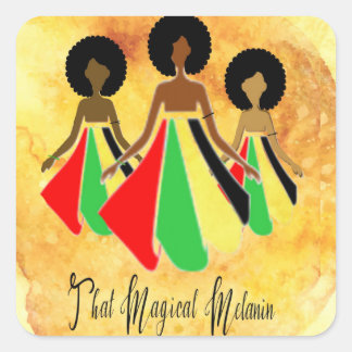 Afrocentric Stickers "That Magical Meline" スクエアシール