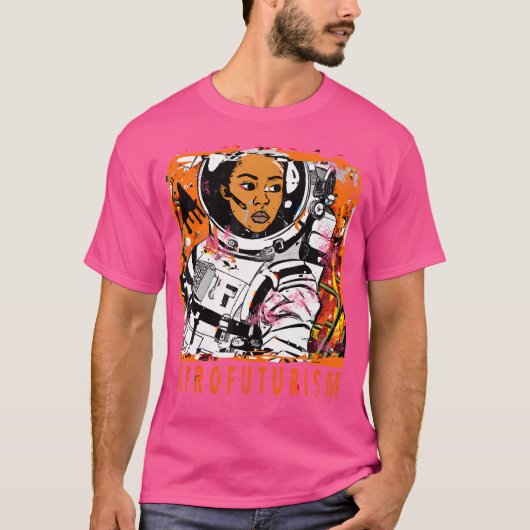 Afrofuturism Aiがアート宇宙飛行士サイバーパンクを生み出した Tシャツ (正面)