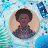 Afrofuturist King 12インチ紙プレート ペーパープレート (パーティー)