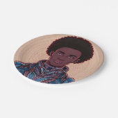 Afrofuturist King 7インチ紙プレート ペーパープレート (アングル)