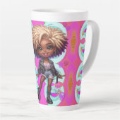 Afropunkを作成してラテマグカップ カフェラテマグ (右アングル)