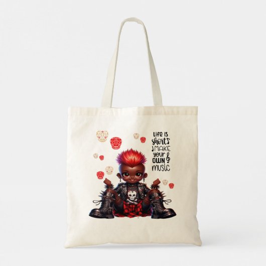 Afropunk独自の音楽トートバッグを作る トートバッグ (裏面)