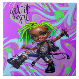 Afropunk Get It Girlセラミックタイル タイル