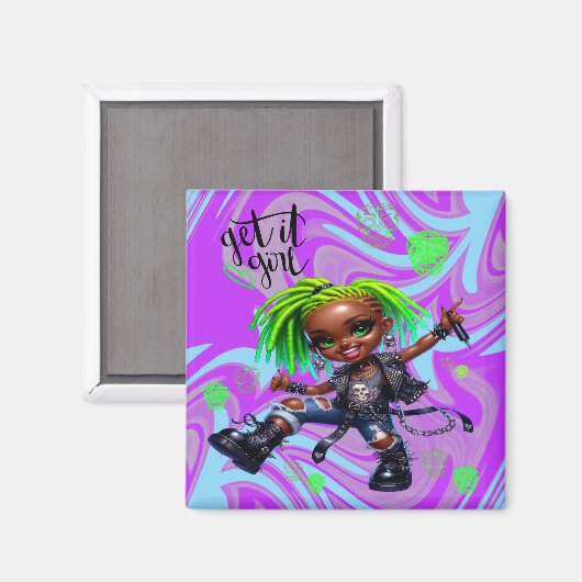 Afropunk Get It Girl Magnet マグネット (正面/裏面)