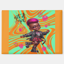 Afropunk Get It Girl Orange Magnet マグネット