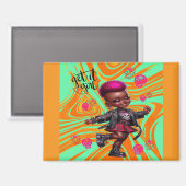 Afropunk Get It Girl Orange Magnet マグネット (正面/裏面)