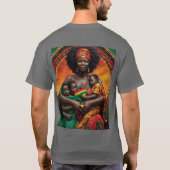 AFROSTOCRACY基本的な暗いTシャツ Tシャツ (裏面)