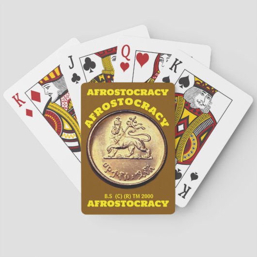 AFROSTOCRACY カード。保安官 トランプ (裏面)