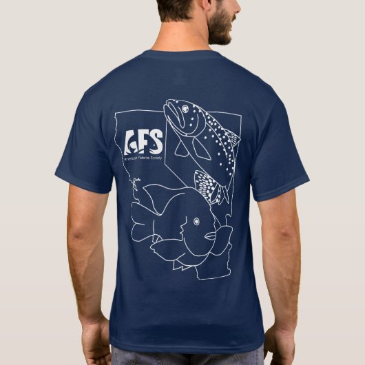 AFSホワイト漫画サンロゴTシャツ Tシャツ (裏面)
