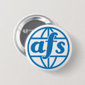 AFSロゴ1972ラウンドボタン、大、3インチ 缶バッジ (正面&裏面)